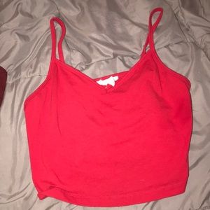Red crop top